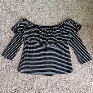 American Eagle Off-The-Shoulder Ruffle Top